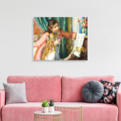 ルノアール・ガールズ・アット・ザ・ピアノ印象派絵画の キャンバスプリント (インサイチュ (リビング))