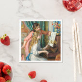 ルノアール・ガールズ・アット・ザ・ピアノ印象派絵画の スタンダードカクテルナプキン (インサイチュ)