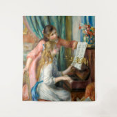 ルノアール・ガールズ・アット・ザ・ピアノ印象派絵画の タペストリー (正面)