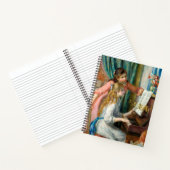 ルノアール・ガールズ・アット・ザ・ピアノ印象派絵画の ノートブック (内部)