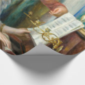 ルノアール・ガールズ・アット・ザ・ピアノ印象派絵画の ラッピングペーパー (角)