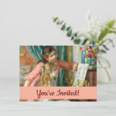 ルノアール・ガールズ・アット・ザ・ピアノ印象派絵画の 招待状 (スタンド正面)