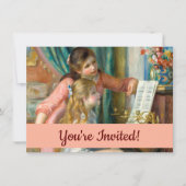 ルノアール・ガールズ・アット・ザ・ピアノ印象派絵画の 招待状 (正面)