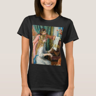 ルノアール・ガールズ・アット・ザ・ピアノ印象派絵画の Tシャツ