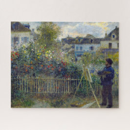ルノアール - クレード・モネが庭で絵を描く ジグソーパズル
