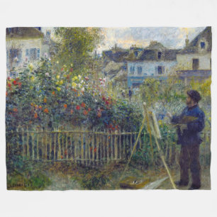 ルノアール – クロード絵画・モネの庭 フリースブランケット