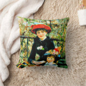 ルノアール – テラスの姉妹たち クッション (ブランケット)