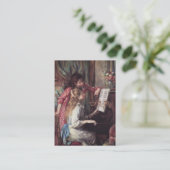 ルノアール: ピアノの女の子 名刺 (スタンド正面)