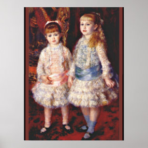 ルノアール – ピンクとブルー、有名絵画なワイン。 ポスター