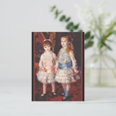 ルノアール – ピンクとブルー、有名絵画なワイン。 ポストカード (スタンド正面)