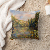 ルノアール・ファ絵画ンス・レイクサイド クッション (ブランケット)