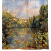 ルノアール・ファ絵画ンス・レイクサイド シャワーカーテン (正面)