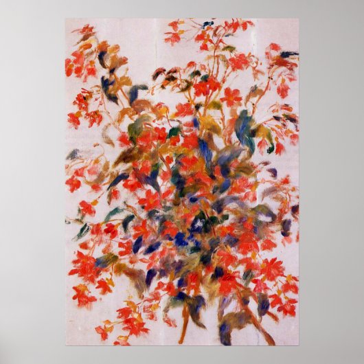 ルノアール – フシアスの静物詩 ポスター (正面)