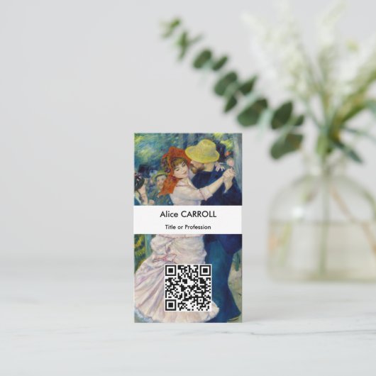 ルノアール - ブージヴァルのダンス - QRコード 名刺 (スタンド正面)