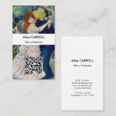 ルノアール - ブージヴァルのダンス - QRコード 名刺 (正面/裏面)