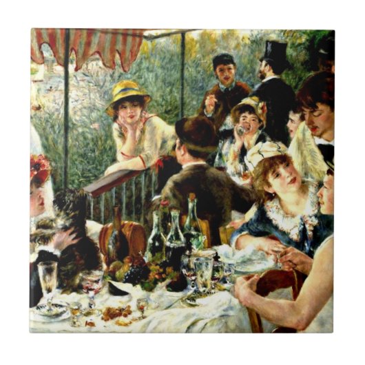 ルノアール – ボートパーティーの昼食会–1881 タイル (正面)