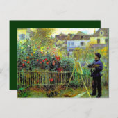 ルノアール – モネ絵画ットの庭に ポストカード (正面/裏面)