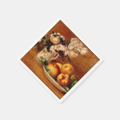 ルノアール – リンゴと花 スタンダードカクテルナプキン (角)