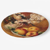 ルノアール – リンゴと花 ペーパープレート (アングル)