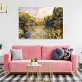 ルノアール – レイクサイド絵画ランドスケープ キャンバスプリント (インサイチュ (リビング))