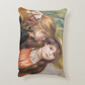 ルノアール – 二つの小さな女の子のポートレート アクセントクッション (裏面(縦))