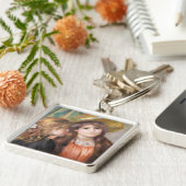 ルノアール – 二つの小さな女の子のポートレート キーホルダー (側面)