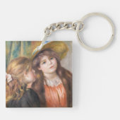 ルノアール – 二つの小さな女の子のポートレート キーホルダー (裏面)
