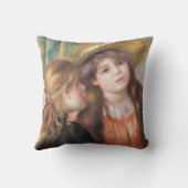 ルノアール – 二つの小さな女の子のポートレート クッション (裏面)