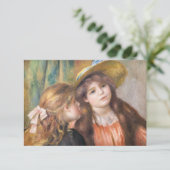 ルノアール – 二つの小さな女の子のポートレート サンキューカード (スタンド正面)