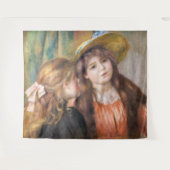 ルノアール – 二つの小さな女の子のポートレート タペストリー (正面(横))