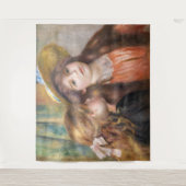 ルノアール – 二つの小さな女の子のポートレート タペストリー (正面)