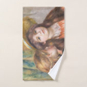 ルノアール – 二つの小さな女の子のポートレート バスタオルセット (ハンドタオル)