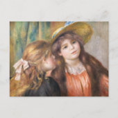 ルノアール – 二つの小さな女の子のポートレート ポストカード (正面)