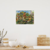 ルノアール – 女性と風景1918 ポスター (キッチン)