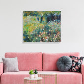 ルノアール – 庭にパラソルを持つ女性 キャンバスプリント (インサイチュ (リビング))