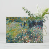 ルノアール – 庭にパラソルを持つ女性 サンキューカード (スタンド正面)