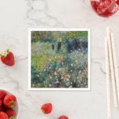 ルノアール – 庭にパラソルを持つ女性 スタンダードカクテルナプキン (インサイチュ)