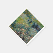 ルノアール – 庭にパラソルを持つ女性 スタンダードカクテルナプキン (角)