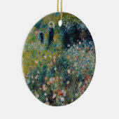 ルノアール – 庭にパラソルを持つ女性 セラミックオーナメント (右)