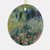 ルノアール – 庭にパラソルを持つ女性 セラミックオーナメント (左)