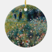 ルノアール – 庭にパラソルを持つ女性 セラミックオーナメント (裏面)