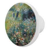 ルノアール – 庭にパラソルを持つ女性 セラミックノブ (右)