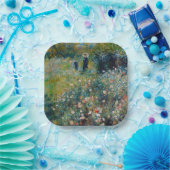 ルノアール – 庭にパラソルを持つ女性 ペーパープレート (パーティー)