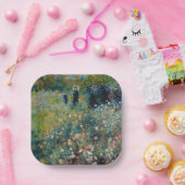 ルノアール – 庭にパラソルを持つ女性 ペーパープレート (パーティー)