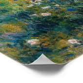 ルノアール – 庭にパラソルを持つ女性 ポスター (角)