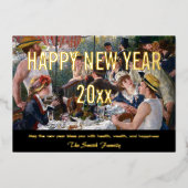 ルノアール – 新年おめでとう/ランチョンボートパーティー 箔シーズンカード (正面)