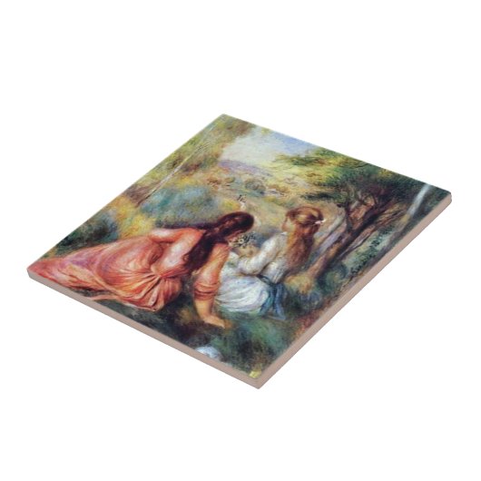 ルノアール：牧草地で タイル (側面)