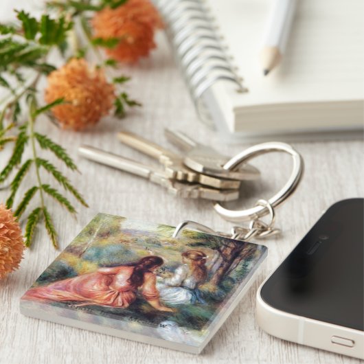 ルノアール – 牧草地 キーホルダー (正面右)