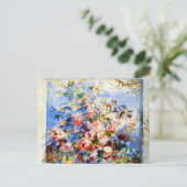 ルノアール – 窓のバラ ポストカード (スタンド正面)