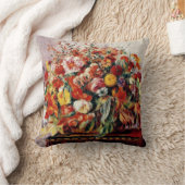 ルノアール – 花かご クッション (ブランケット)